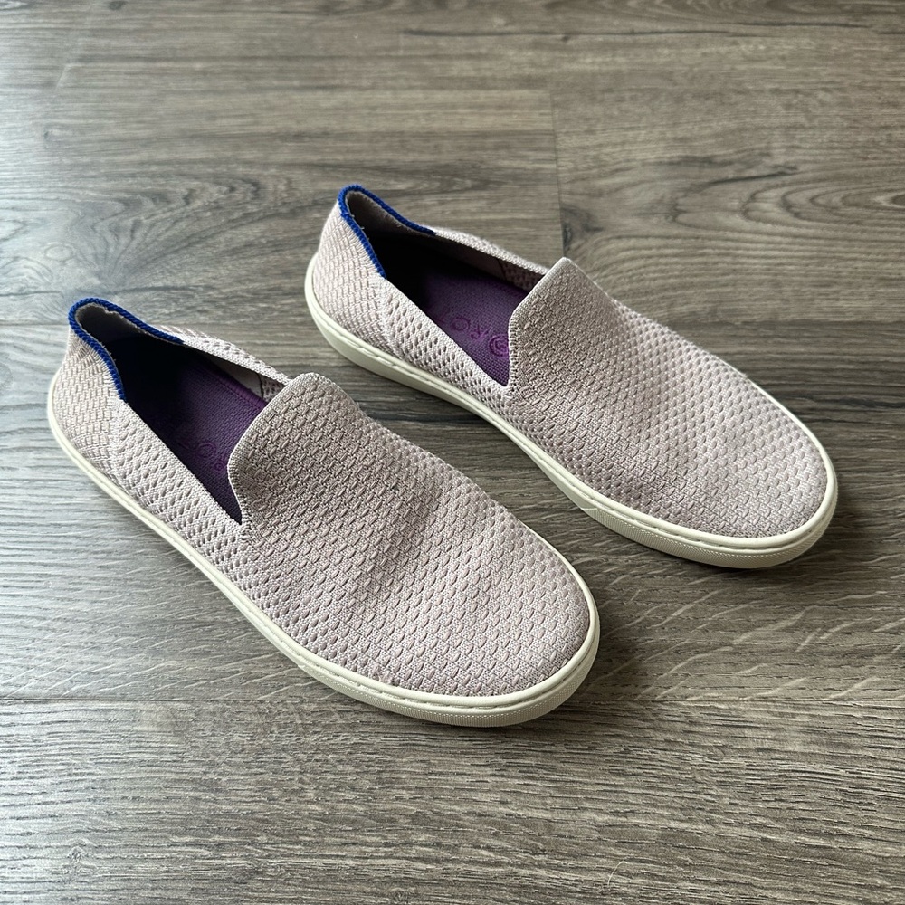 Women’s Rothy’s The Loafer Neutral Lavender Slip-On Shoes 7.5